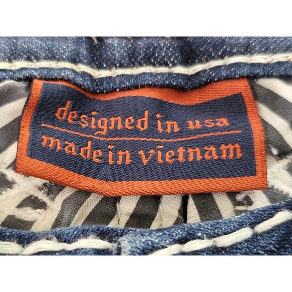 Rock Revival Rosalie Skinny Jeans Womens 28 Embellished Rhinestone Pockets - Picture 5 of 14